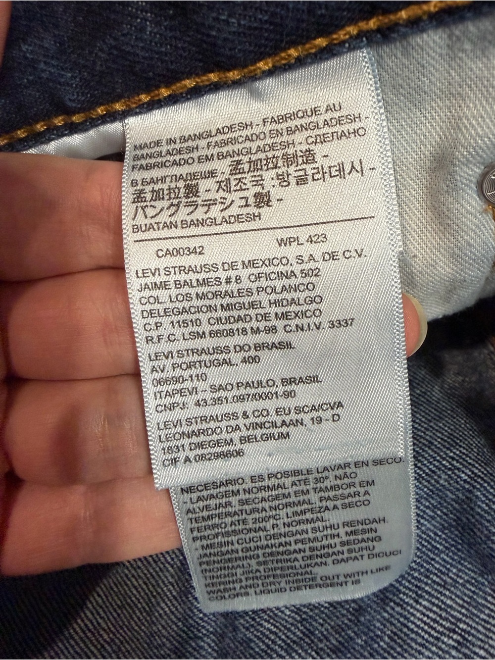 Levi’s 505 Men’s Jeans 31x34 Regular Fit Straight Leg Dark Wash Blue Denim - Picture 4 of 9